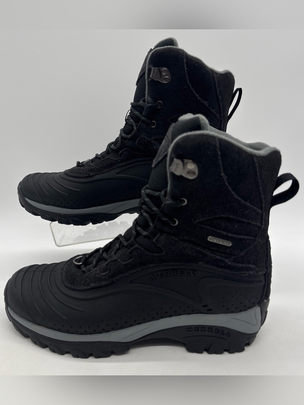 Merrell Thermo Frosty Tall Shell Waterproof Black Hiking Boots Women's Size 7